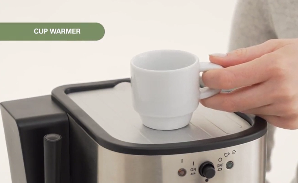 CUP WARMER Keeps cups warm until serving time